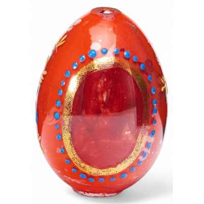 Яйцо пасхальное, в центре золотистые буквы “ХВ” Россия конец XIX - начало XX вв