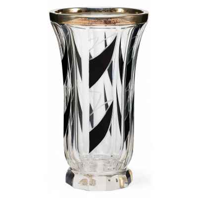 Ваза в стиле Ар Деко с росписью и серебром. Вена, Австрия 1920-гг