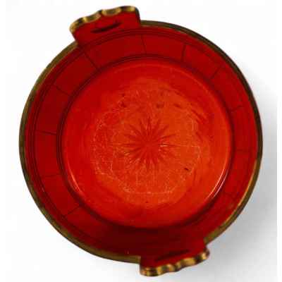 Сахарница кадушка ушат Русский стиль рубиновое стекло золочение кон. XIX в. Богемия конец XIX-XX вв