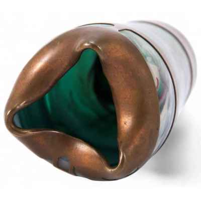 Ваза иридисцентное стекло Rindskopf 1900-е ar nuvo модерн Богемия Европа Начало XX века