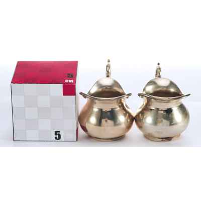 Сливочники парные серебро 800 пр. Италия 1960-е гг. 81 гр. Н-4,5 см. Италия 1960-е гг