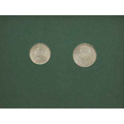 Две монеты номиналом 50 и 100 чешских крон Чехословакия 1949