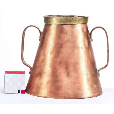 Мерка с ручками Иван Батуев Пермь 1/4 ведра, медь 1876 г.  Н-19,8 см. Пермь 1876