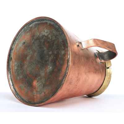 Мерка с ручками Иван Батуев Пермь 1/4 ведра, медь 1876 г.  Н-19,8 см. Пермь 1876