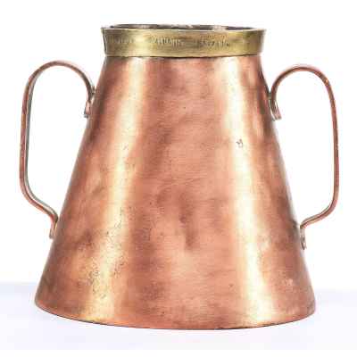 Мерка с ручками Иван Батуев Пермь 1/4 ведра, медь 1876 г.  Н-19,8 см. Пермь 1876