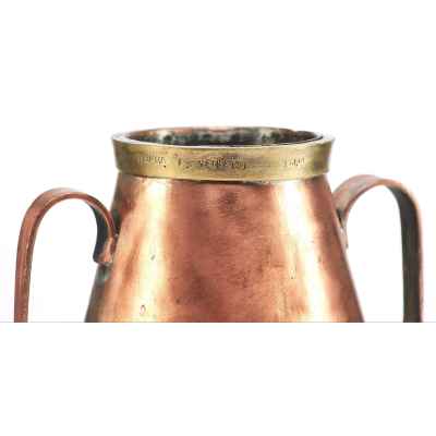 Мерка с ручками Иван Батуев Пермь 1/4 ведра, медь 1876 г.  Н-19,8 см. Пермь 1876