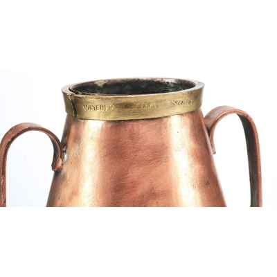 Мерка с ручками Иван Батуев Пермь 1/4 ведра, медь 1876 г.  Н-19,8 см. Пермь 1876