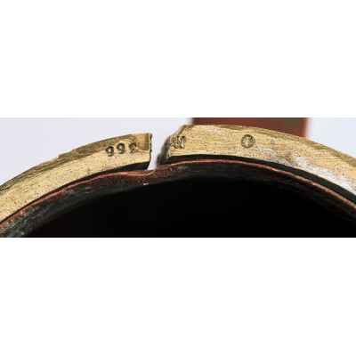 Мерка с ручками Иван Батуев Пермь 1/4 ведра, медь 1876 г.  Н-19,8 см. Пермь 1876