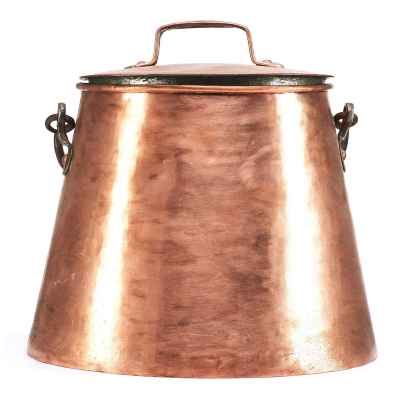 Медная емкость с крышкой Братья Злоказовы Екатеринбург 1904 г. Торговый дом “Братья Злоказовы” 1904