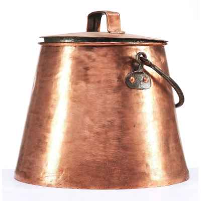 Медная емкость с крышкой Братья Злоказовы Екатеринбург 1904 г. Торговый дом “Братья Злоказовы” 1904