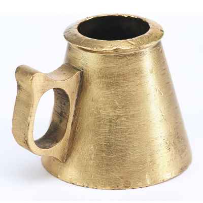 Мерка с ручкой Ф. Сан-Галли 1/200 ведра латунь РИ 1911 г. Н-5,1 см. Санкт Петербург 1911