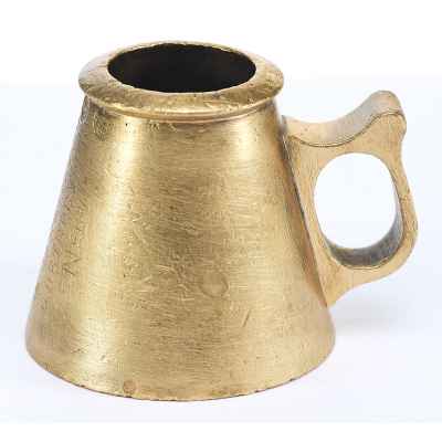 Мерка с ручкой Ф. Сан-Галли 1/200 ведра латунь РИ 1911 г. Н-5,1 см. Санкт Петербург 1911