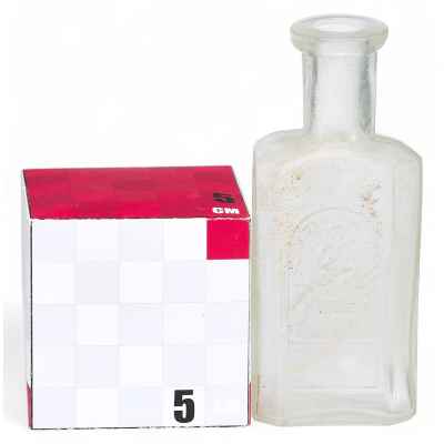 Пузырек для святого масла с изображением Симеона Верхотурского.  конец ХІХ-начало ХХ вв