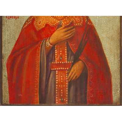 Икона Святая мученица царица Александра масло, ХХ в. 27,5x19,7x2,5 см.  ХХ век