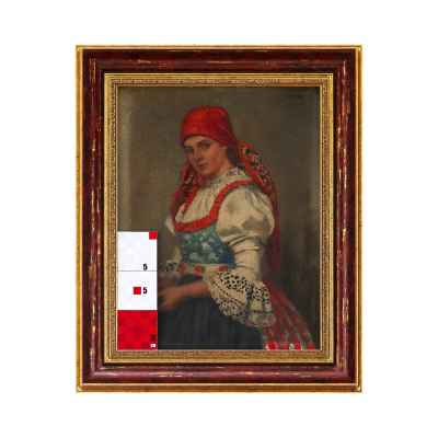 К. Mayer Девушка в национальном костюме картон, масло Австрия 1920-гг. 34,2x26,4 см. Австрия 1920-гг