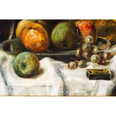 Jud Zwaart Натюрморт с серебряным кувшином х/м Австрия 1920-гг. 34x46 см. Австрия 1920-гг