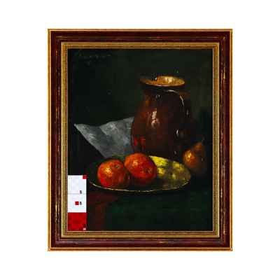 Roel Wildeboer Натюрморт с кувшином и фруктами х/м Голландия 1962 г. 50,3x40 см. Европа 1962