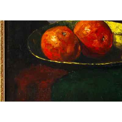 Roel Wildeboer Натюрморт с кувшином и фруктами х/м Голландия 1962 г. 50,3x40 см. Европа 1962