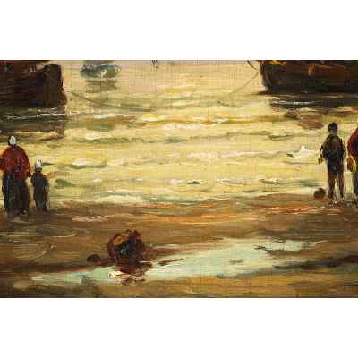 Robert Westerveld На морском берегу х/м США нач. ХХ в. 29,6x37,4 см. Европа 1900-гг