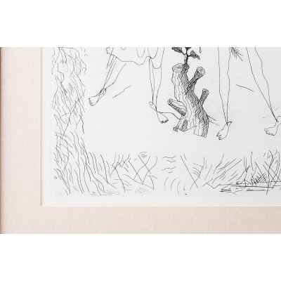 Жорж Брак (Georges Braque) Эрос и Эврибия (Eros and Eurybia) 1969 г. 36x29,8 см. Париж, Франция 1969