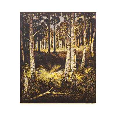 Новиченко В. А. линогравюра Лето 1983 г. 56x46 см.  1983