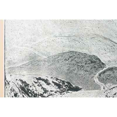 Новиченко В. А. офорт Горная дорога в уральский город 1966 г. 47x62 см.  1966