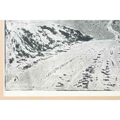 Новиченко В. А. офорт Горная дорога в уральский город 1966 г. 47x62 см.  1966