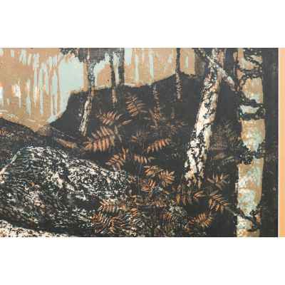 Новиченко В. А. офорт Раздолье 1964 г. 43x51 см.  1964