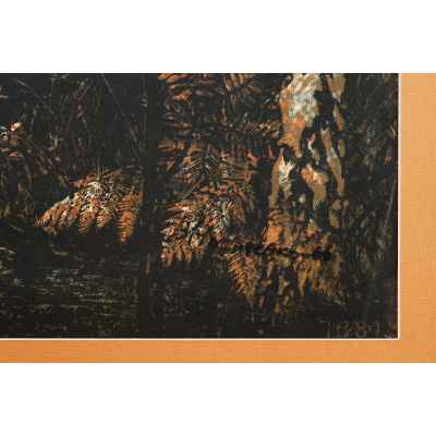 Новиченко В. А. офорт Раздолье 1964 г. 43x51 см.  1964