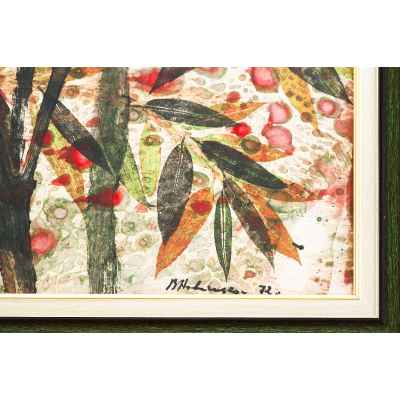 Новиченко В. А. Осенняя рябина карт., смеш. техн.1972 г. 60x80 см.  1972