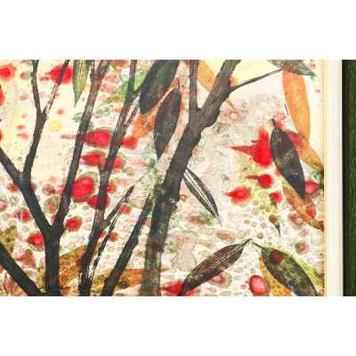 Новиченко В. А. Осенняя рябина карт., смеш. техн.1972 г. 60x80 см.  1972