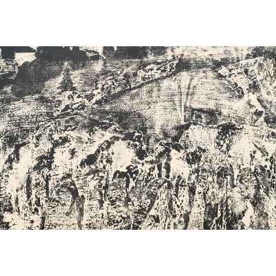 Новиченко В. А. линогравюра Скалистые вершины. Урал 1966 г. 52x72 см.  1966