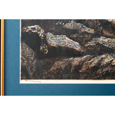 Новиченко В. А. офорт Уральский город 1978 г. 47x70 см.  1978