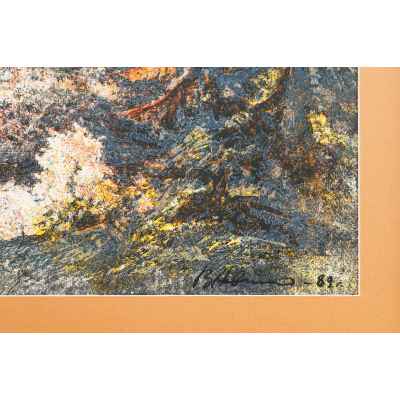 Новиченко В. А. офорт Уральский пейзаж 1982 г. 47x70 см.  1982