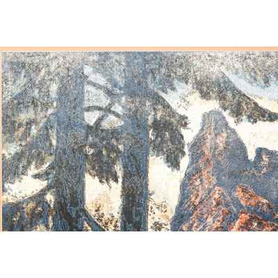 Новиченко В. А. офорт Уральский пейзаж 1982 г. 47x70 см.  1982