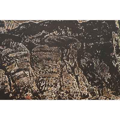 Новиченко В. А. офорт Урал 1966 г. 45,5x48 см.  1966