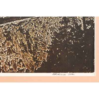 Новиченко В. А. офорт Урал 1966 г. 45,5x48 см.  1966