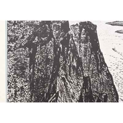 Новиченко В. А. офорт Уральская река 1966 г. 48,5x41 см.  1966