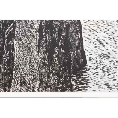 Новиченко В. А. офорт Уральская река 1966 г. 48,5x41 см.  1966