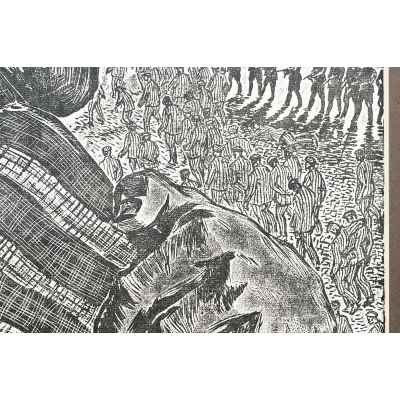 Новиченко В. А. офорт Л. Царицинский. Buchenwald 1964 г. 51x34,7 см.  1964