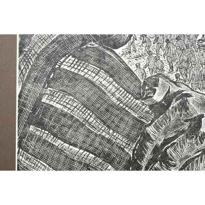 Новиченко В. А. офорт Л. Царицинский. Buchenwald 1964 г. 51x34,7 см.  1964