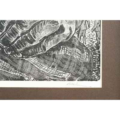 Новиченко В. А. офорт Л. Царицинский. Buchenwald 1964 г. 51x34,7 см.  1964