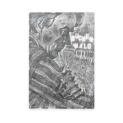 Новиченко В. А. офорт Л. Царицинский. Buchenwald 1964 г. 51x34,7 см.  1964