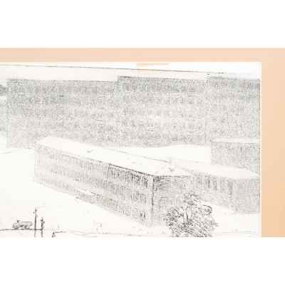 Новиченко В. А. офорт Городской пейзаж 1970 г. 40x51,3 см.  1970