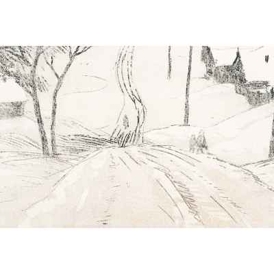 Новиченко В. А. офорт Городской пейзаж 1970 г. 40x51,3 см.  1970