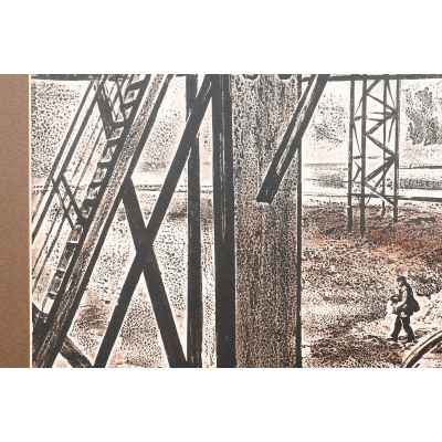 Новиченко В. А. офорт Трубы Коксохима 1966 г. 49,5x64,5 см.  1966