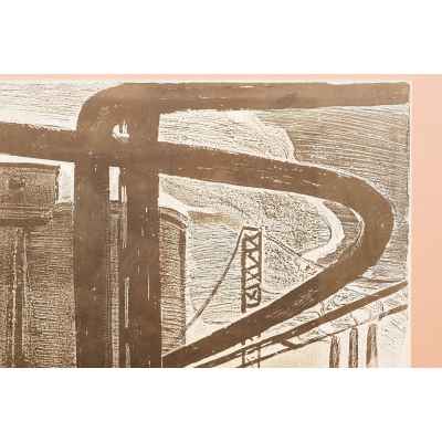 Новиченко В. А. офорт Цементоводы 1964 г. 42x55,5 см.  1964