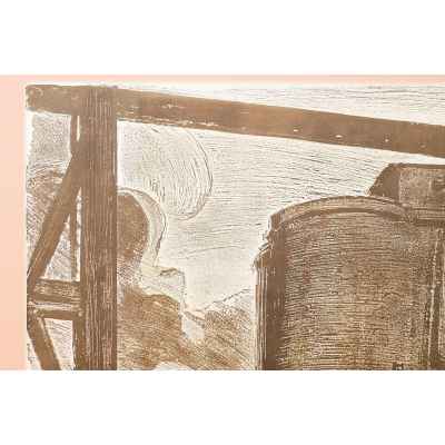 Новиченко В. А. офорт Цементоводы 1964 г. 42x55,5 см.  1964