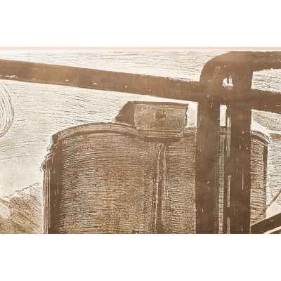 Новиченко В. А. офорт Цементоводы 1964 г. 42x55,5 см.  1964