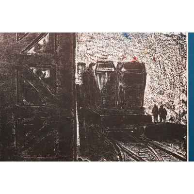 Новиченко В. А. офорт В мартене 1966 г. 49,5x68,5 см.  1966